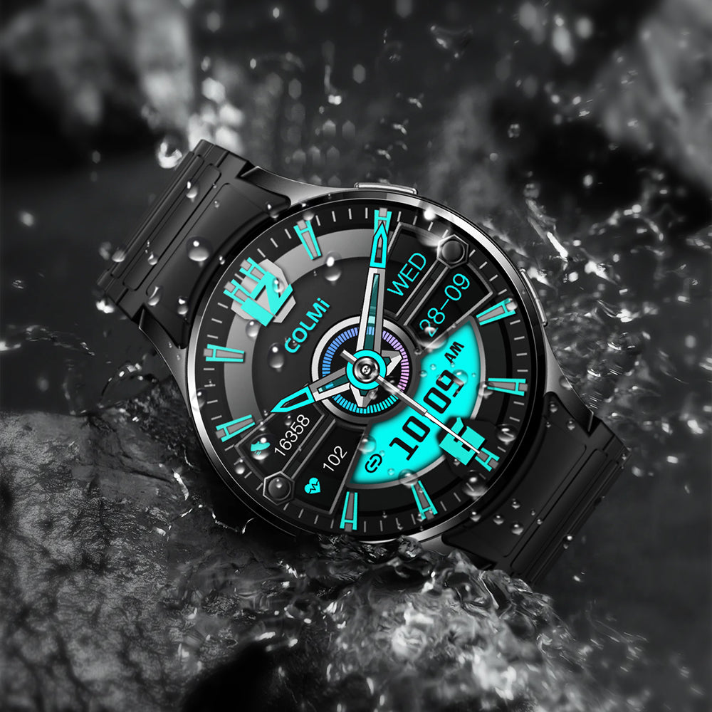 Lo smartwatch Colmi i28 Ultra è dotato di certificazione IP68 per l'impermeabilità, funzionalità avanzate di monitoraggio della salute, 10 giorni di autonomia della batteria e design resistente.