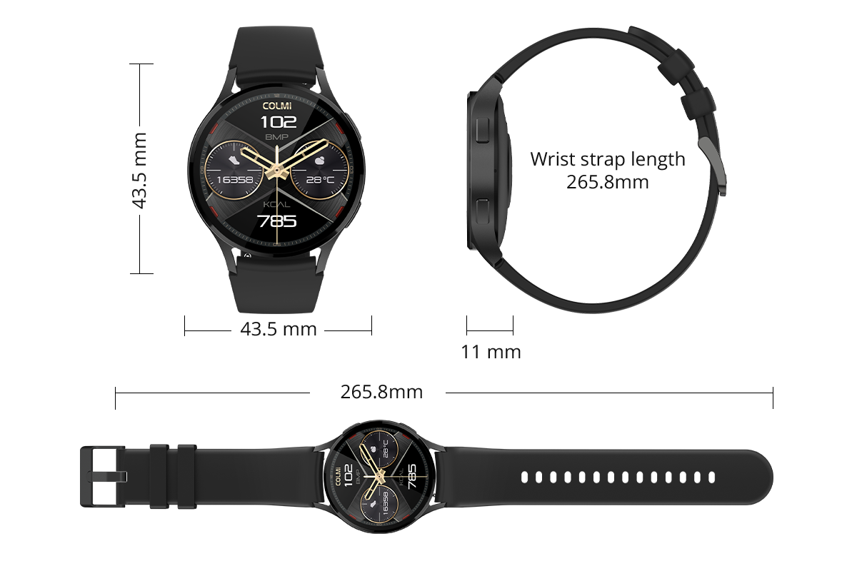 Anteprima dello smartwatch Colmi i28 Ultra, che mette in mostra funzionalità avanzate di monitoraggio della salute, 10 giorni di autonomia della batteria e certificazione di impermeabilità IP68.