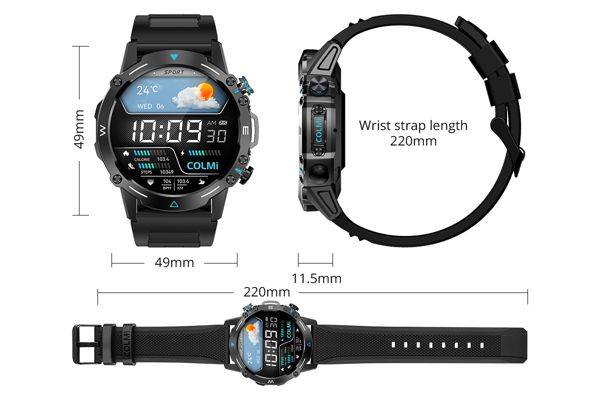 Anteprima dello smartwatch Colmi M42, che mostra un design sottile, oltre 100 modalità sportive e 10 giorni di autonomia della batteria.