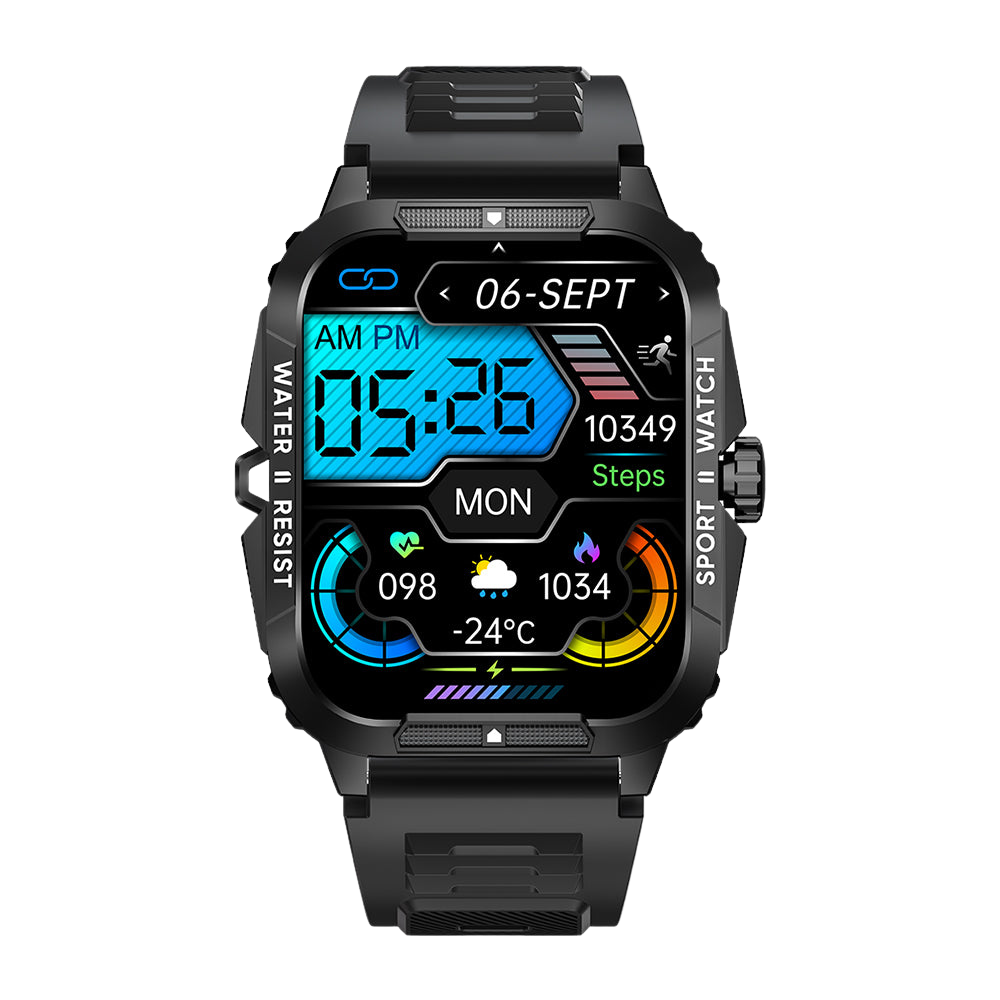 Smartwatch COLMI P76 1.96 Sport all'aperto Fitness Impermeabile 3ATM Nero frontale