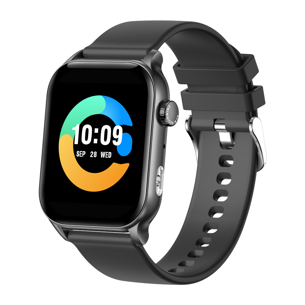 Smartwatch COLMI P78 1.96 per sport all'aria aperta e fitness, impermeabile fino a 3 ATM, colore nero.