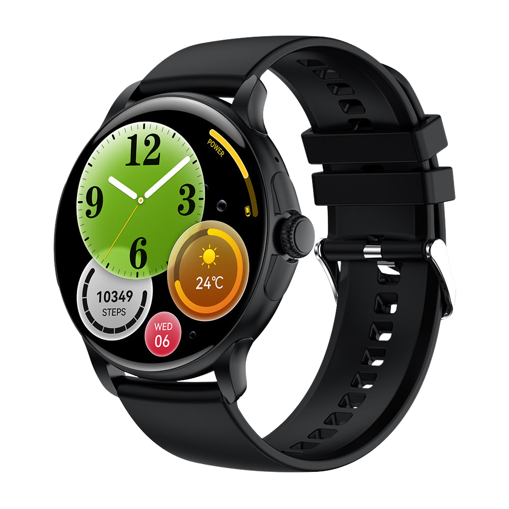 Smartwatch COLMI V72 con elegante display AMOLED, monitoraggio dell'attività fisica e impermeabilità IP68, colore nero.
