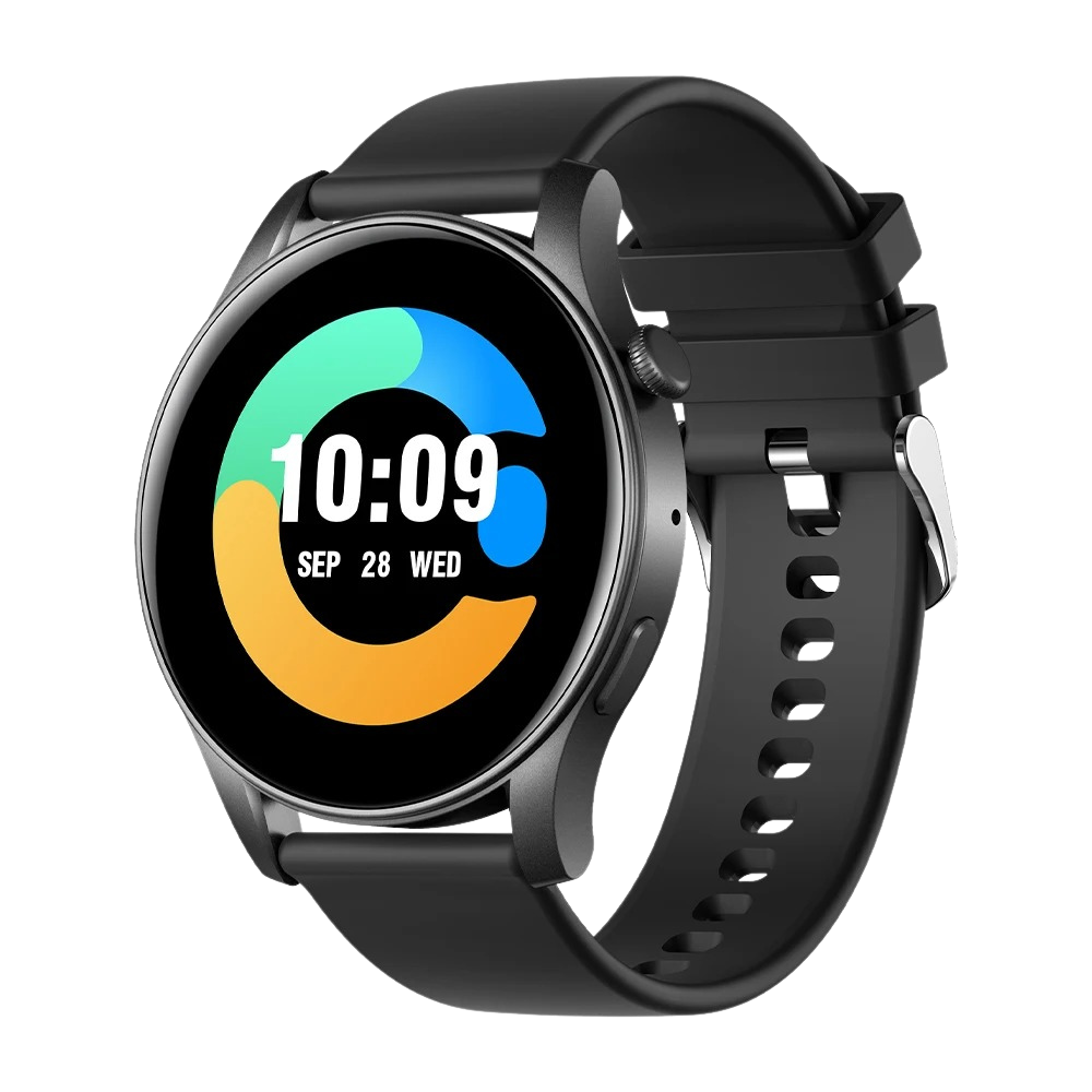 Smartwatch COLMI V73 con elegante display AMOLED, monitoraggio dell'attività fisica e impermeabilità IP68, colore nero.