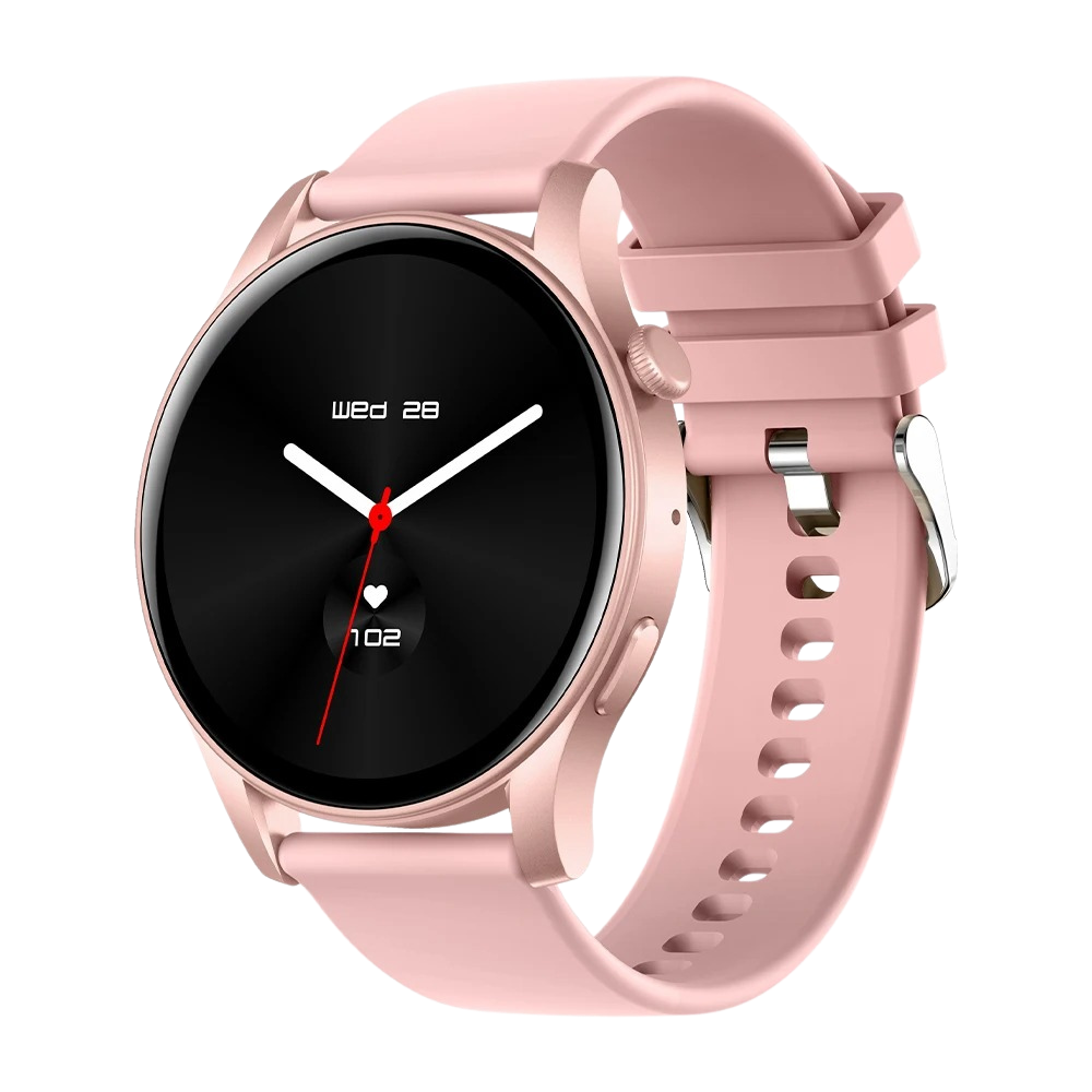 Smartwatch COLMI V73 con elegante display AMOLED, monitoraggio dell'attività fisica e impermeabilità IP68, colore rosa.