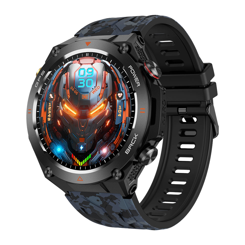 COLMI V75 Smartwatch GPS robusto per attività all'aperto, fitness tracker, blu navy