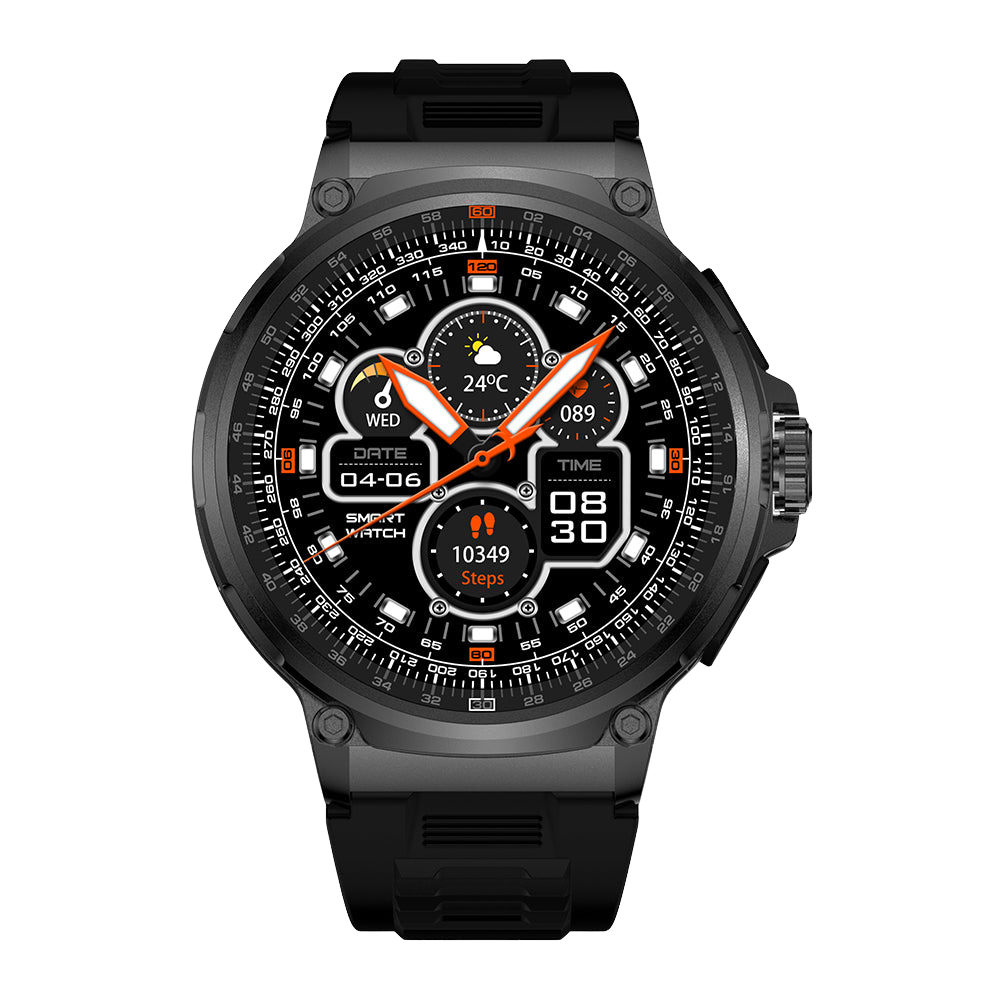 Smartwatch COLMi V69 - Ampio display da 1,85 pollici, monitoraggio della salute, impermeabile ed elegante quadrante nero.
