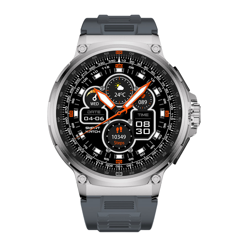 Smartwatch COLMi V69 - Ampio display da 1,85 pollici, monitoraggio della salute, impermeabile ed elegante quadrante argentato.
